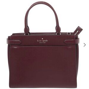 Kate Spade Staci Large Satchel Tote in Burgundy